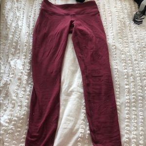 Red lulu lemon leggings